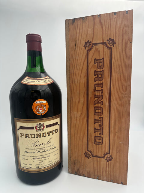 Doppio Magnum Prunotto Barolo, Riserva Bussia di Monforte D'Alba, 1980, box without lid