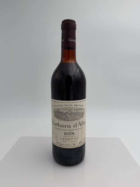 Ceretto Barbera D'Alba Vigneto Piana Brunate, 1978