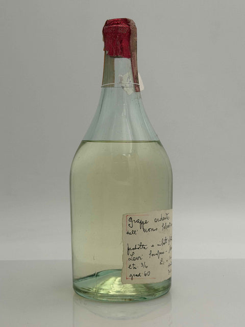 Grappa Romano Levi, grappa ardente dell uomo selvatico, anni 70s, 75