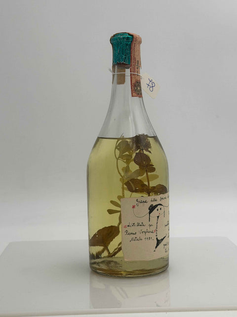 Grappa Romano Levi, grappa de una donna selvatica che cavalca la colina raccogliendo ruta e menta. 1981, 78