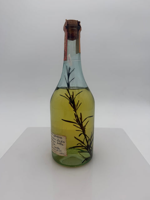 Grappa Romano Levi, con rosmarino, Grappa di una donna selvatica con rosmarino, che da venti anni la nostalgia della sua nativa scadeluzza, 1997, 161