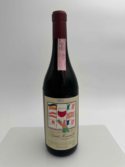 Bartolo Mascarello, Barolo 1993, Hand Drawn Labels by Bartolo