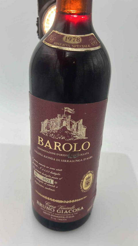 Giacosa Bruno , Barolo Riserva Speciale 1978, collina Rionda Di Serralunga D'Alba
