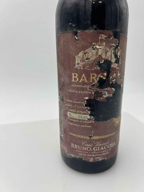 Giacosa Bruno , Barolo Riserva Speciale 1978, collina Rionda Di Serralunga D'Alba, Label  Slightly Damaged to Humidity